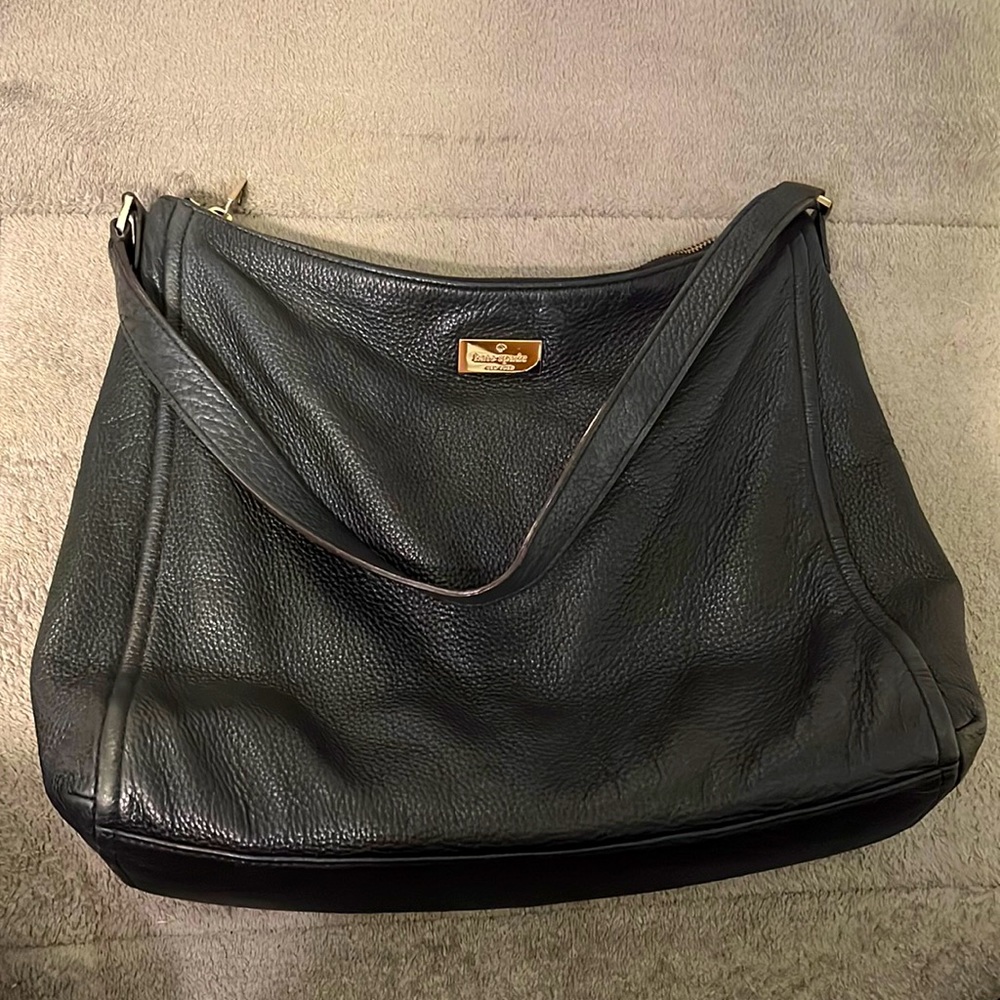 Black Leather Kate Spade Bag